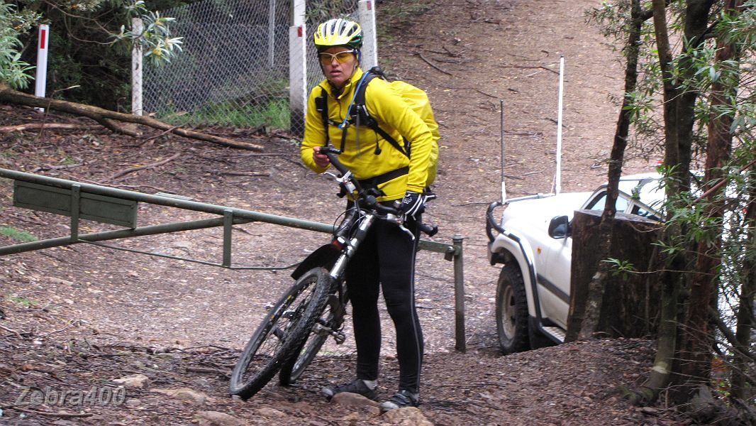 14-Having negotiated the gate, Heidi starts her ride.JPG